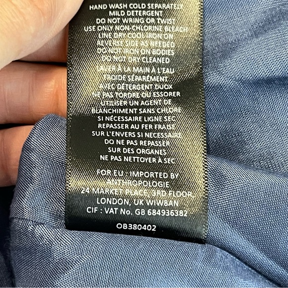 Anthropologie Ocan Fade Maxi Dress By Moulinette Sours Sz 6 Petite Blue - Picture 10 of 14